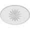 Ekena Millwork Standard Dalton Flower Rosette With Beveled Edge, 8"W x 5 1/4"H x 1/2"P ROSP080X053X050DAL10 - alternate 2